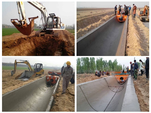 U型防滲渠成型機,U型混凝土渠成型機